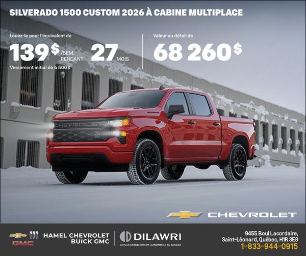 Procurez-vous le Chevrolet Silverado 1500 2026