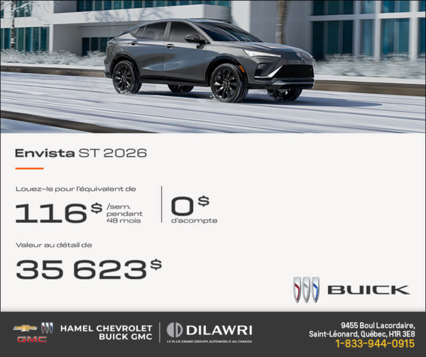 Procurez-vous la Buick Envista 2026