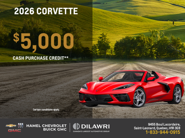 Get the 2026 Chevrolet Corvette