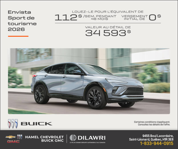 Procurez-vous la Buick Envista 2026