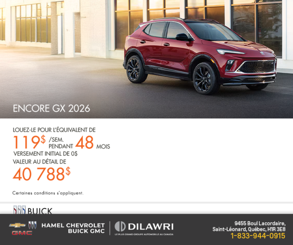 Procurez-vous le Buick Encore GX 2026