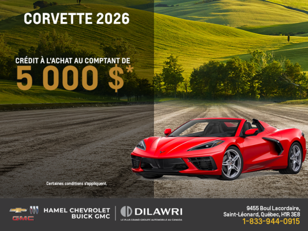 Procurez-vous le Chevrolet Corvette 2026