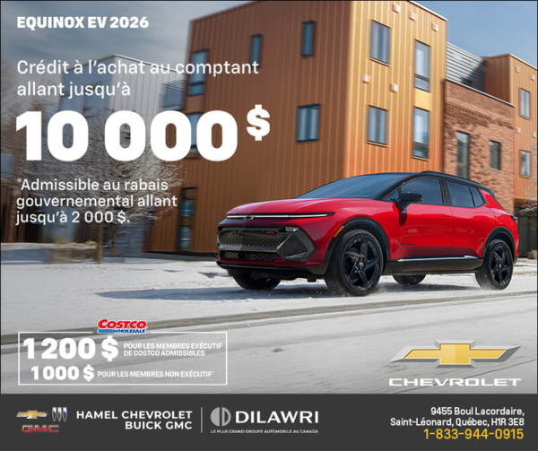 Procurez-vous le Chevrolet Equinox EV 2026