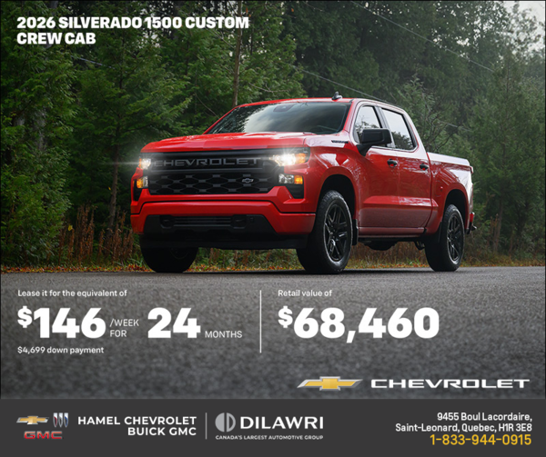 Get the 2026 Chevrolet Silverado 1500 Crew Cab