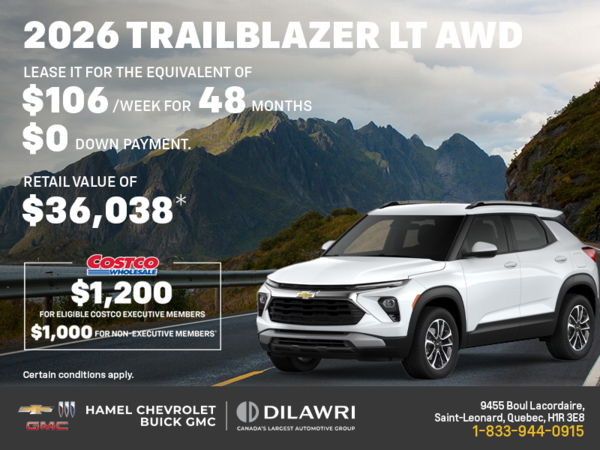 Get the 2026 Chevrolet Trailblazer LT AWD