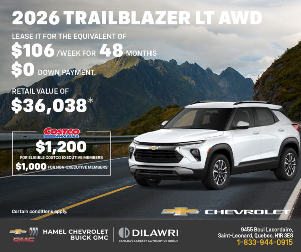 Get the 2026 Chevrolet Trailblazer LT AWD