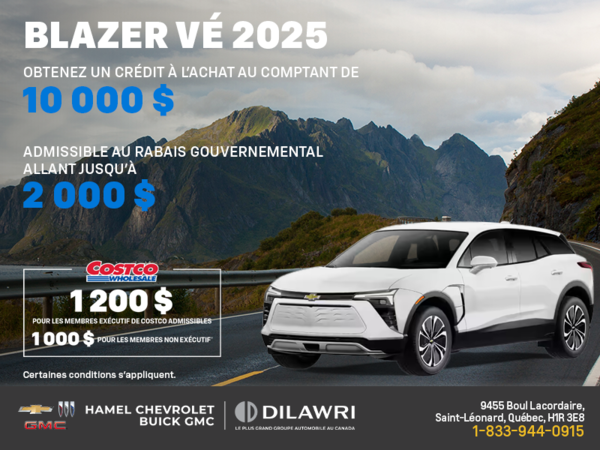Procurez-vous le Chevrolet Blazer VÉ 2025