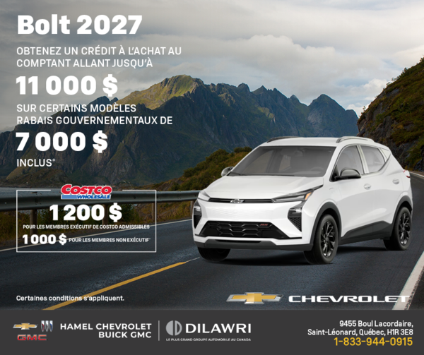 Procurez-vous le Chevrolet Bolt 2027