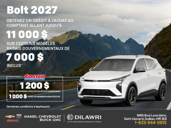 Procurez-vous le Chevrolet Bolt 2027