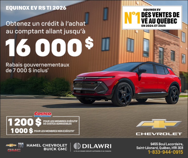 Procurez-vous le Chevrolet Equinox EV 2026