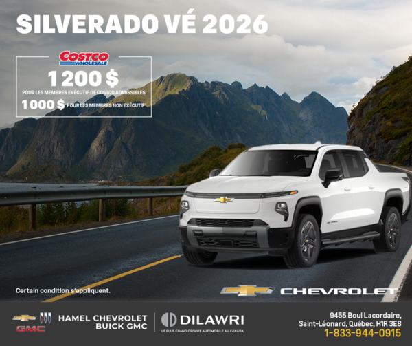 Procurez-vous le Chevrolet Silverado VÉ 2026