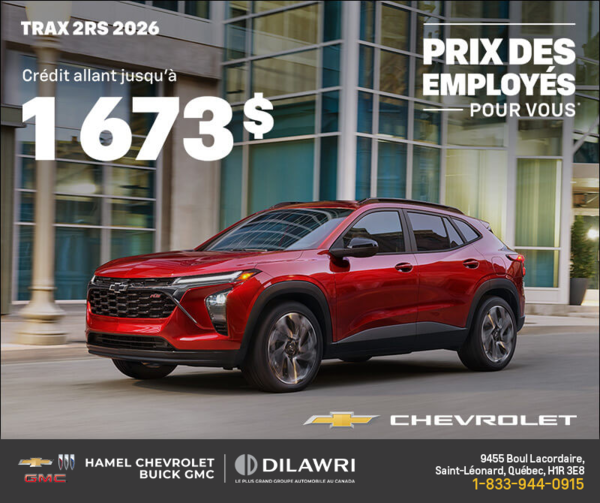 Le Chevrolet Trax 2RS 2026