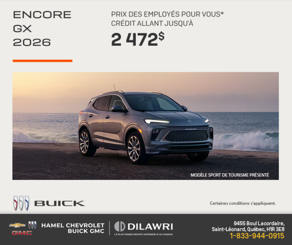 Procurez-vous la Buick Encore Gx 2026