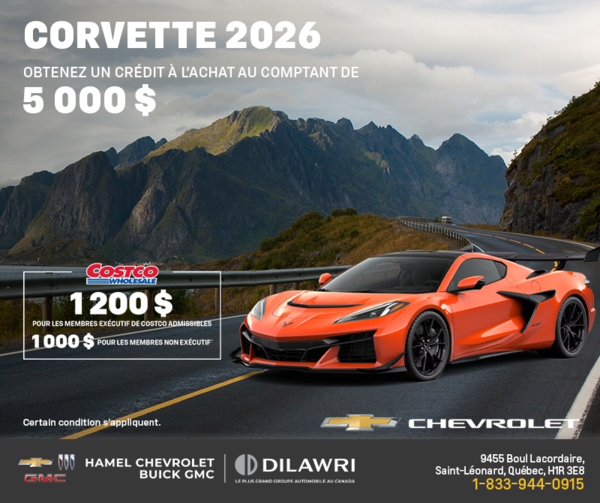 Procurez-vous le Chevrolet Corvette 2026