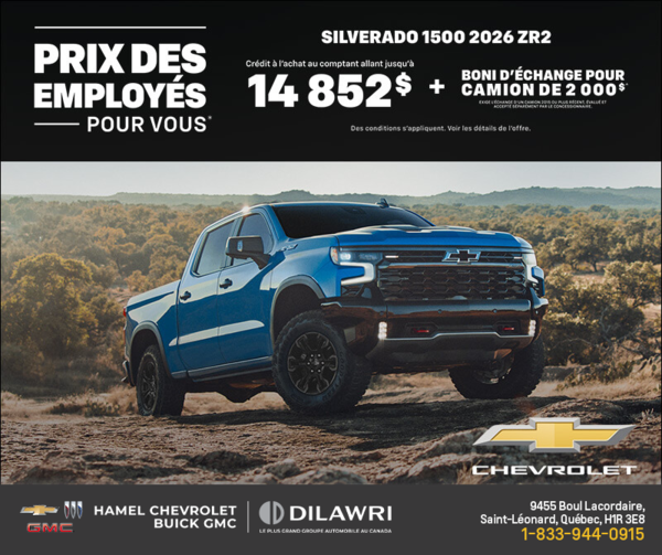Le Chevrolet Silverado 1500 ZR2 2026