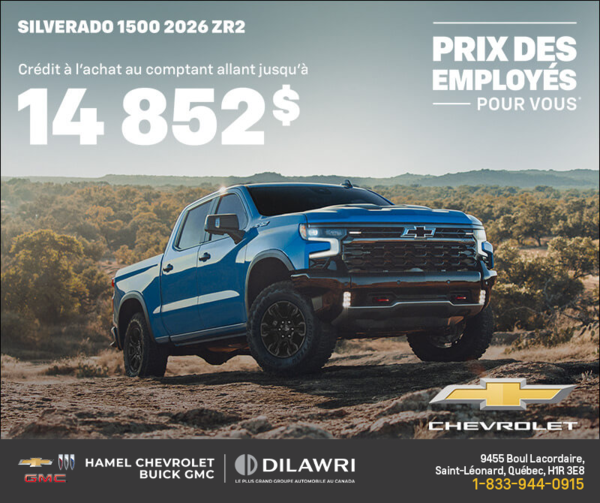 Le Chevrolet Silverado 1500 ZR2 2026