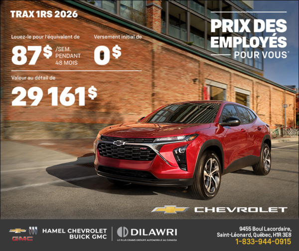 Le Chevrolet Trax 2RS 2026