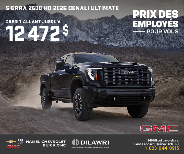 Le GMC  Sierra 2500 HD Denali Ultimate 2026