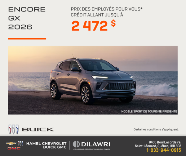 Procurez-vous la Buick Encore Gx 2026