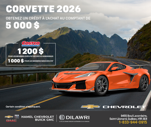 Procurez-vous le Chevrolet Corvette 2026