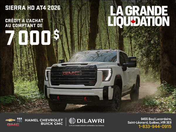 Le GMC Sierra HD AT4 2026