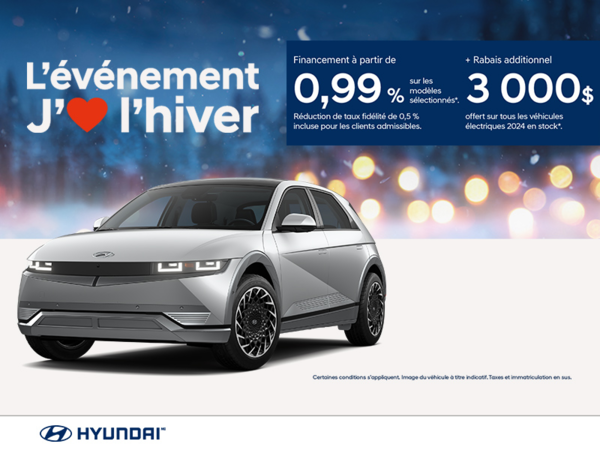 L'événement Hyundai J'aime l'hiver