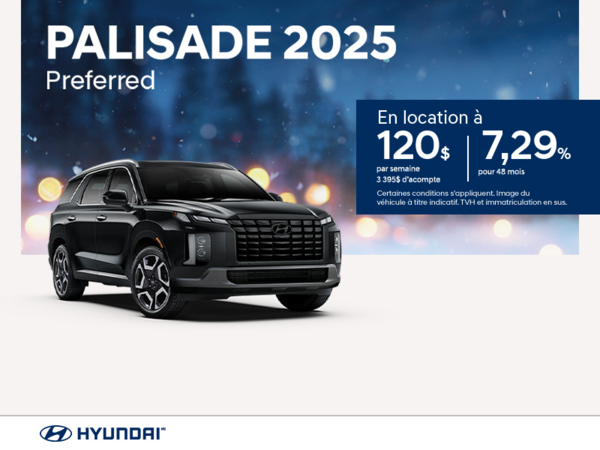 Procurez-vous le Hyundai Palisade 2025