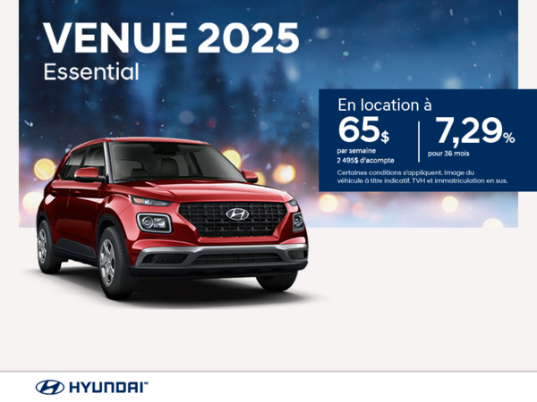 Procurez-vous le Hyundai Venue 2025