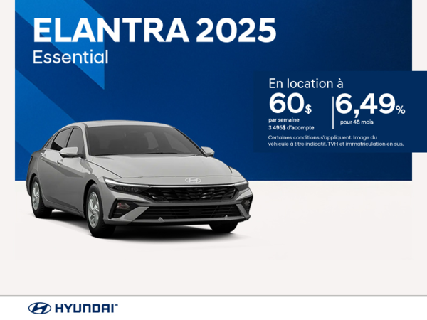 Procurez-vous le Hyundai Elantra 2025