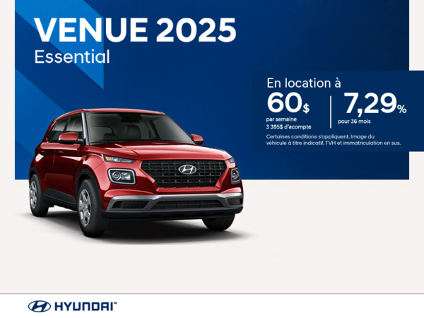 Procurez-vous le Hyundai Venue 2025