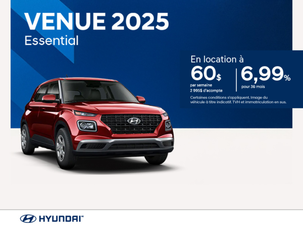 Procurez-vous le Hyundai Venue 2025