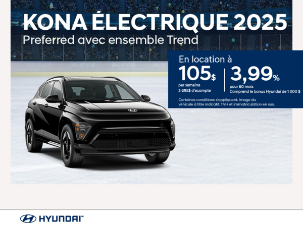 Procurez-vous le Hyundai Kona Electric 2025