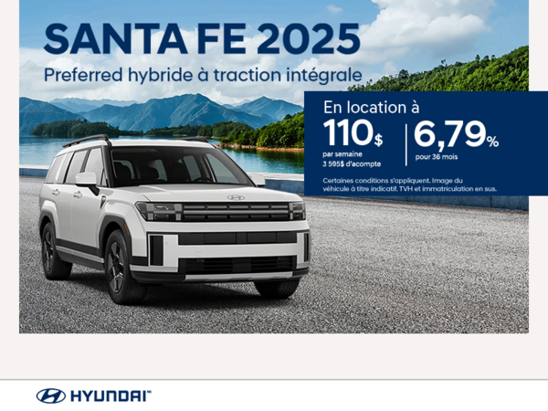 Procurez-vous le Hyundai Santa Fe 2025