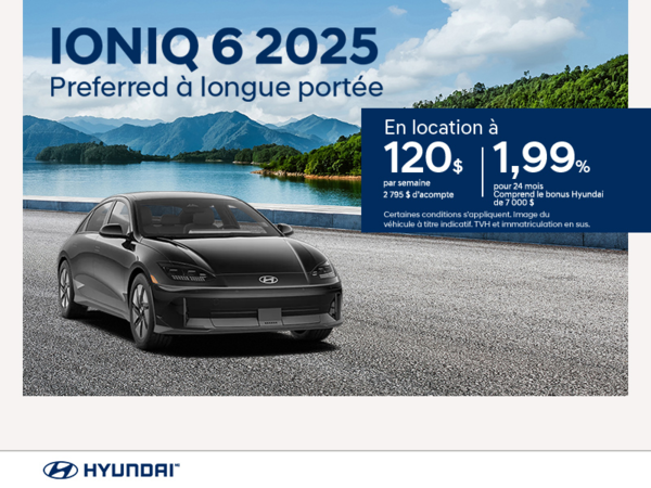 Procurez-vous le Hyundai Ioniq 6 2025