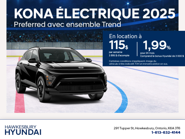 Procurez-vous le Hyundai Kona Electric 2025