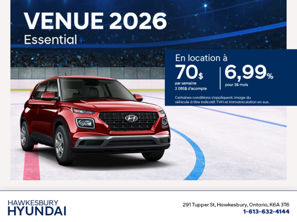 Procurez-vous le Hyundai Venue 2026