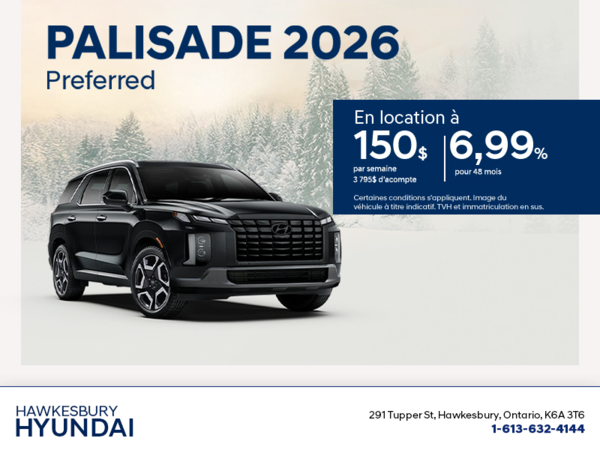 Procurez-vous le Hyundai Palisade 2026