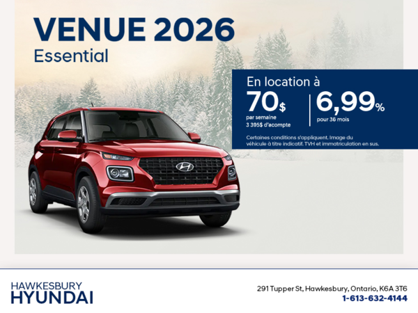 Procurez-vous le Hyundai Venue 2026