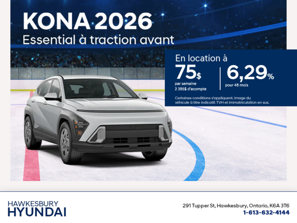 Procurez-vous le Hyundai Kona 2026