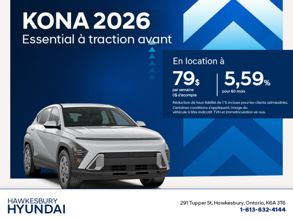 Procurez-vous le Hyundai Kona 2026