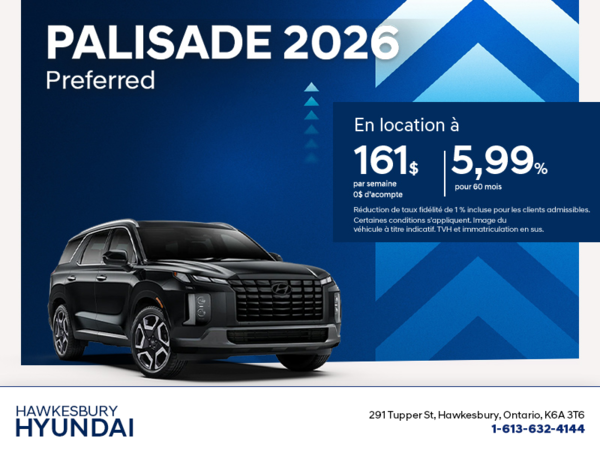 Procurez-vous le Hyundai Palisade 2026