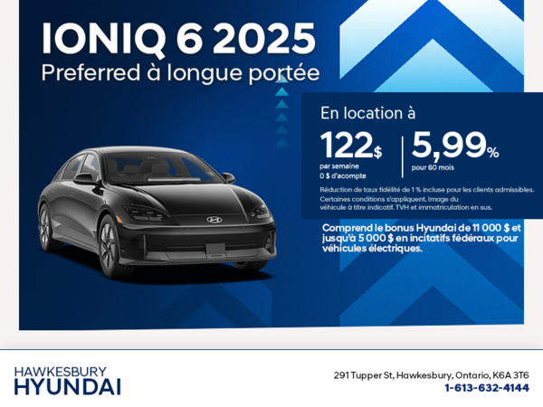 Procurez-vous le Hyundai Ioniq 6 2025