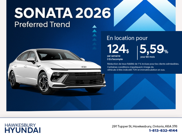 Procurez-vous le Hyundai Sonata 2026