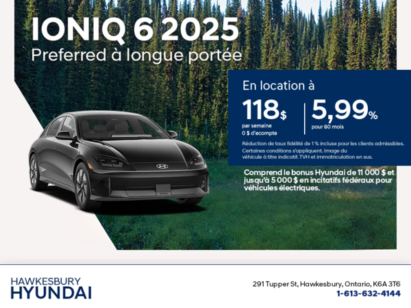 Procurez-vous le Hyundai Ioniq 6 2025