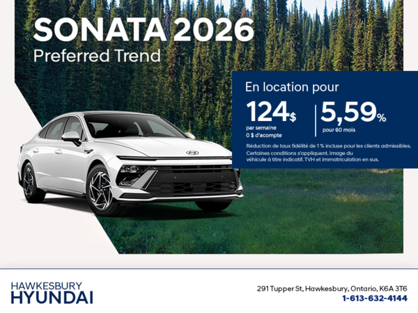 Procurez-vous le Hyundai Sonata 2026
