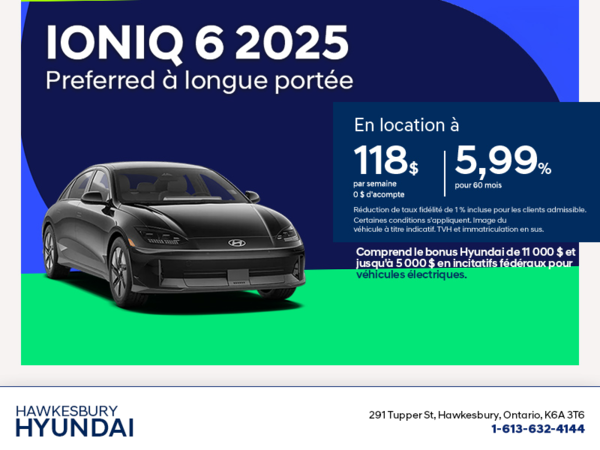 Procurez-vous le Hyundai Ioniq 6 2025