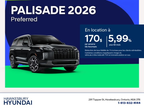 Procurez-vous le Hyundai Palisade 2026