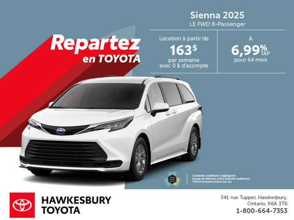 Toyota Sienna Hybrid 2025