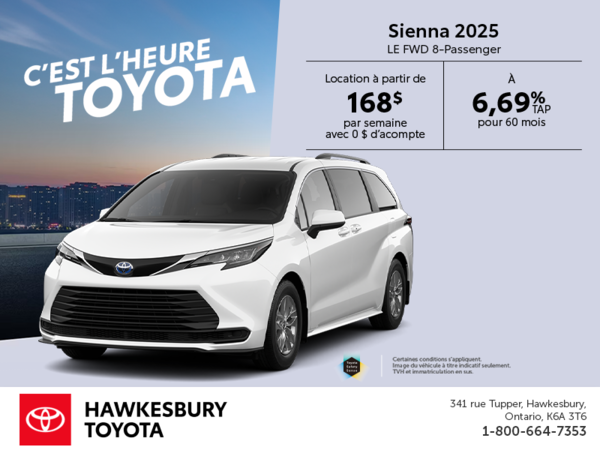 Toyota Sienna Hybrid 2025