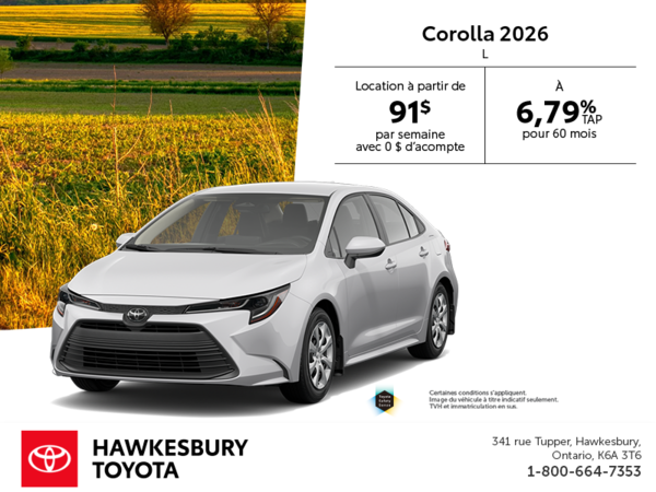 Toyota Corolla L 2026